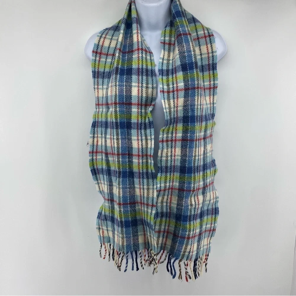 Avocado‎ Plaid Cashmere Scarf Made in Ireland